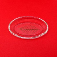 Hot sale rectangle shape leaf glass soap holder