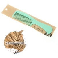 Hot sale hair comb plastic green dense teeth suitable for straight hair