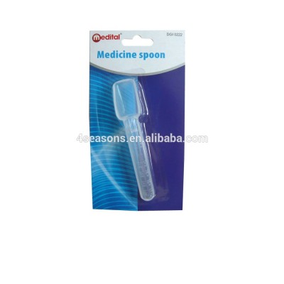 Food Grade 2 TSP Transparent Plastic PS Medicine Measure Spoon