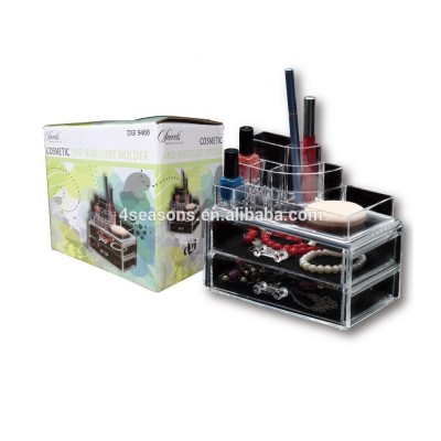 Transparent acrylic make up holder