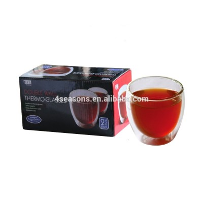 prevent cracking double wall glass cup coffee glass cup