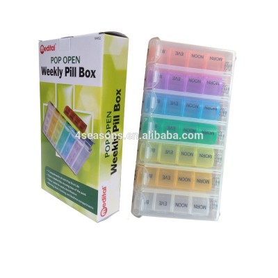 Colourful Plastic Medicine Storage Pill Box 7 Day Tablet Sorter Container Case Organizer Health Care